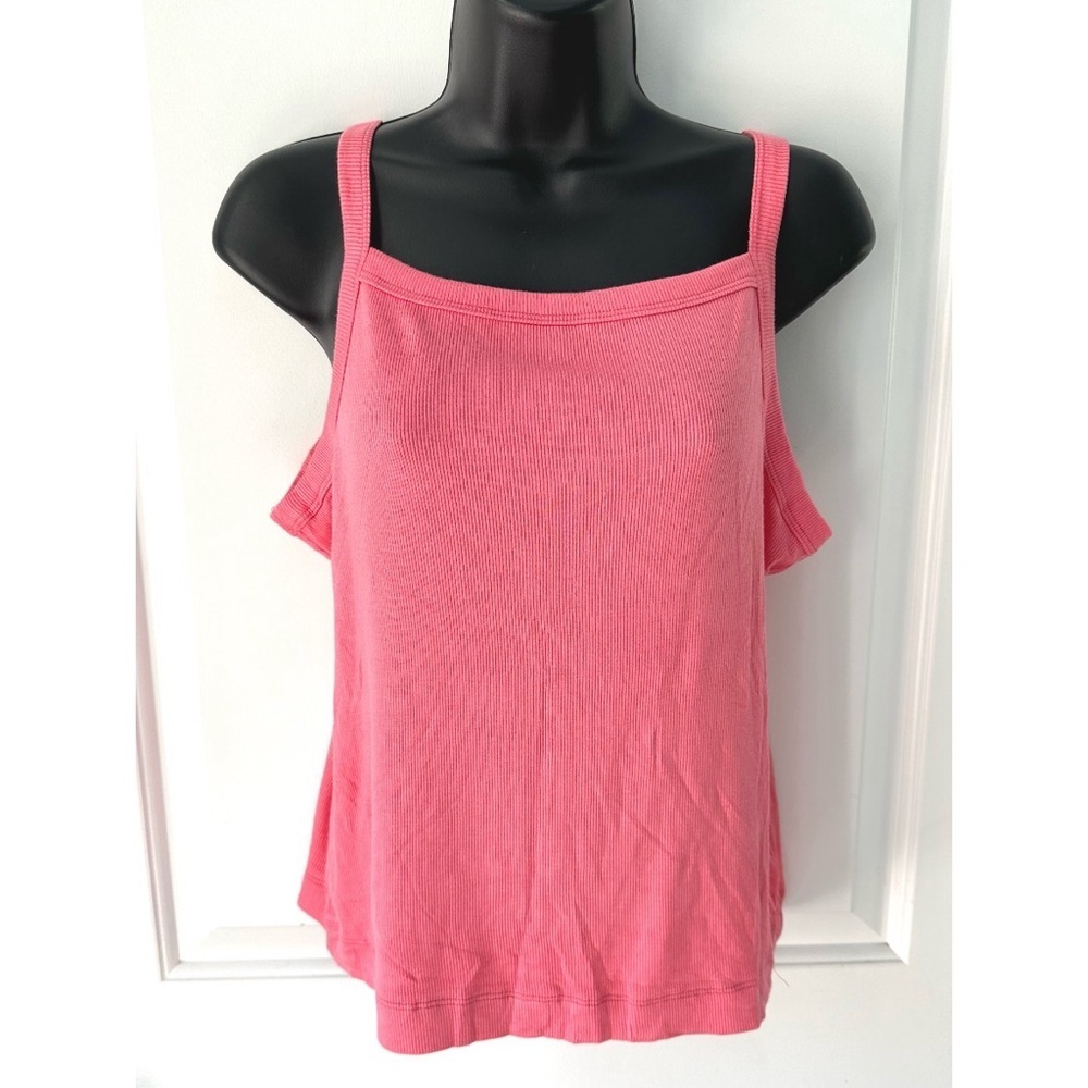 Zenana flat strap ribbed cami